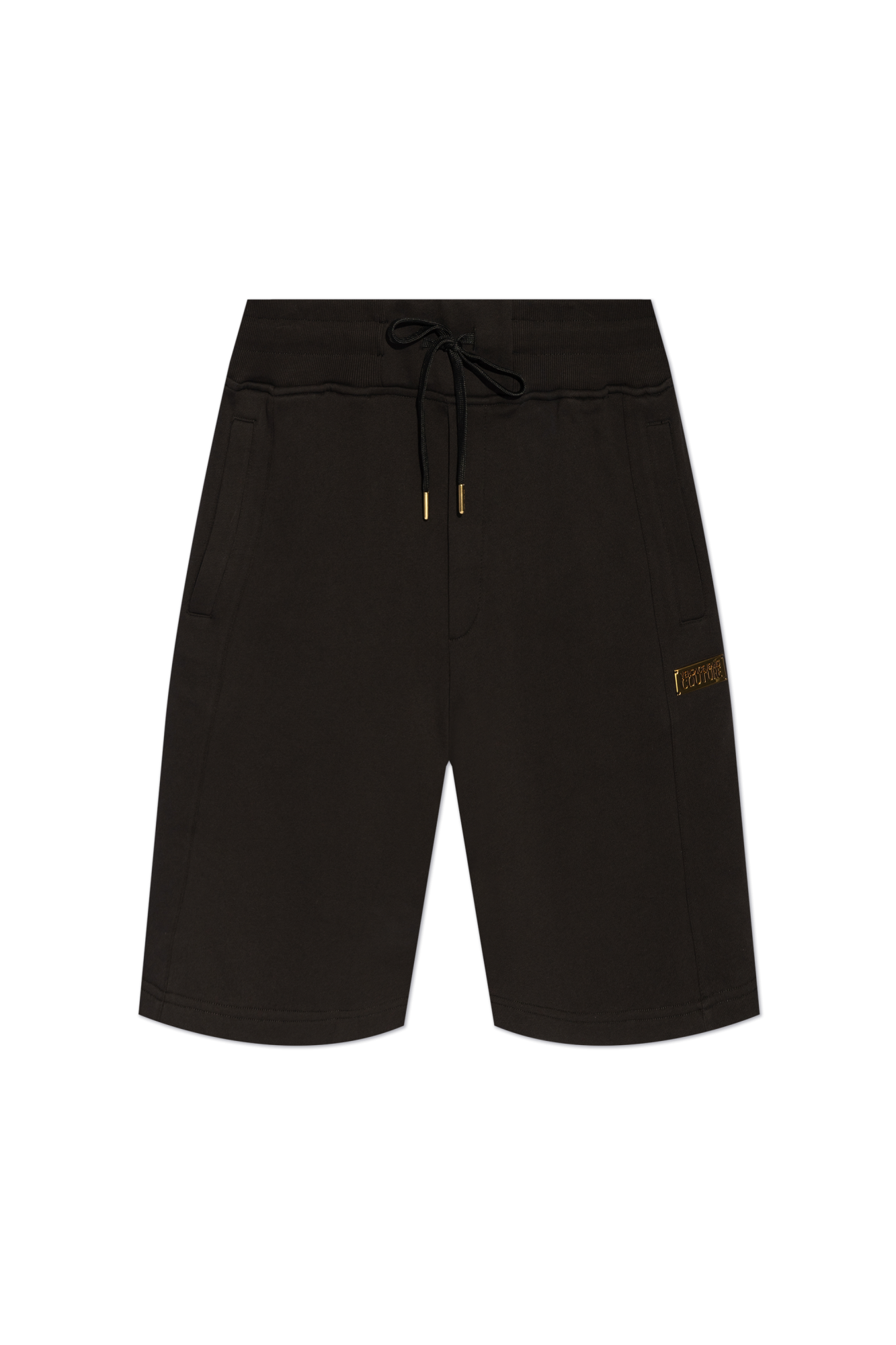 【送料&関税込】Versace Black Virgin Wool Blend Shorts Short Versace Black size 52 IT in Synthetic - 41062981